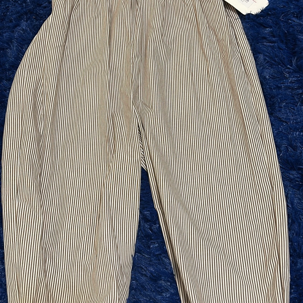 Striped High-Waisted Pants